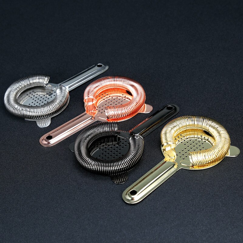 Two Stablising Prongs Bar Cocktail Strainer Superior Large Spring 304 Stainless Steel