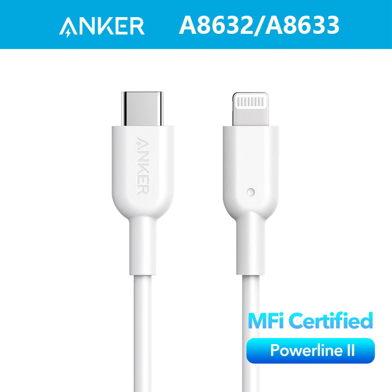 Anker USB Charger Cable USB-C to Lightning Cable Powerline II MFi Certified For iPhone 14 13 Fast Charging Cable USB Data Line