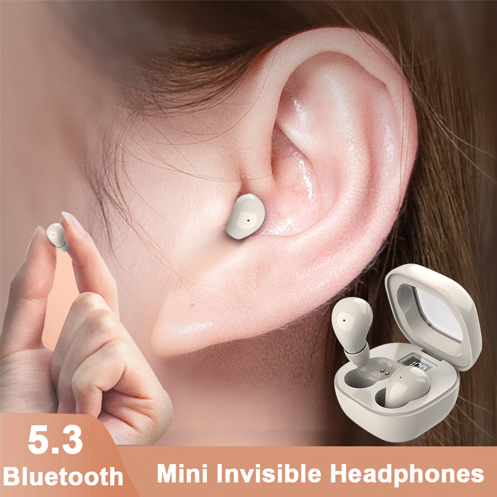 Mini Unsichtbare Kopfhörer TWS Bluetooth 5,3 Kopfhörer Drahtlose Heasets HIFI Stereo Lärm die Ermäßigung Ohrhörer Für iphone Xiaomi