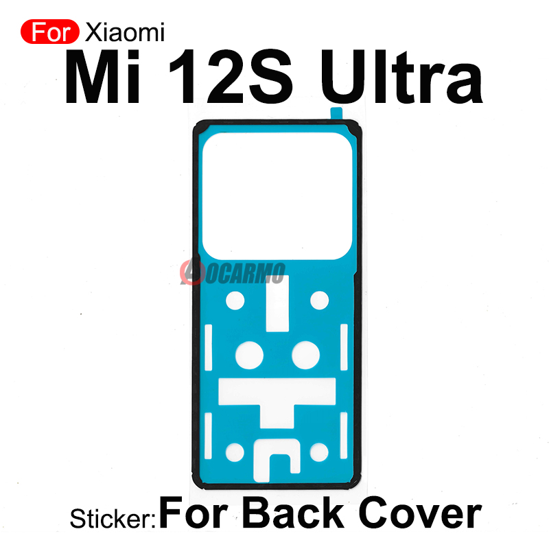 For Xiaomi 11 Lite Ultra 12 Pro Mi 11Pro 12Pro Fullset Sticker Back Cover + Rear Camera And Front LCD Adhesive Glue Replacement: Ivory