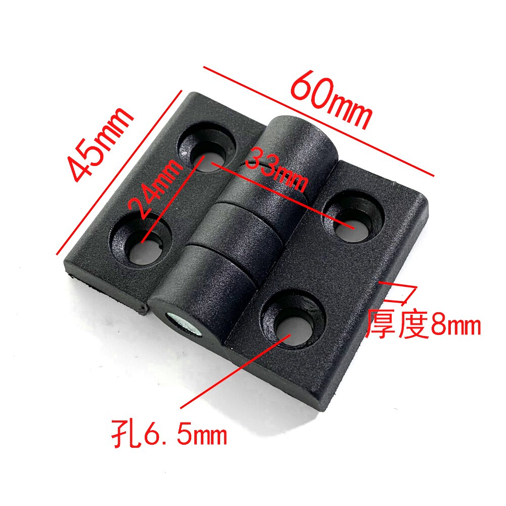10pcs/Set Black Color Nylon Plastic Butt Hinge for Wooden Box Furniture Electric Cabinet Hardware: 4560