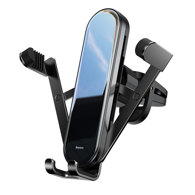 Baseus Gravity Car Phone Holder Universal Phone Holder Sensing Auto Grip Stand Steady bevestigingsbeugel Voor Smart Mobile Phone Stand: Black