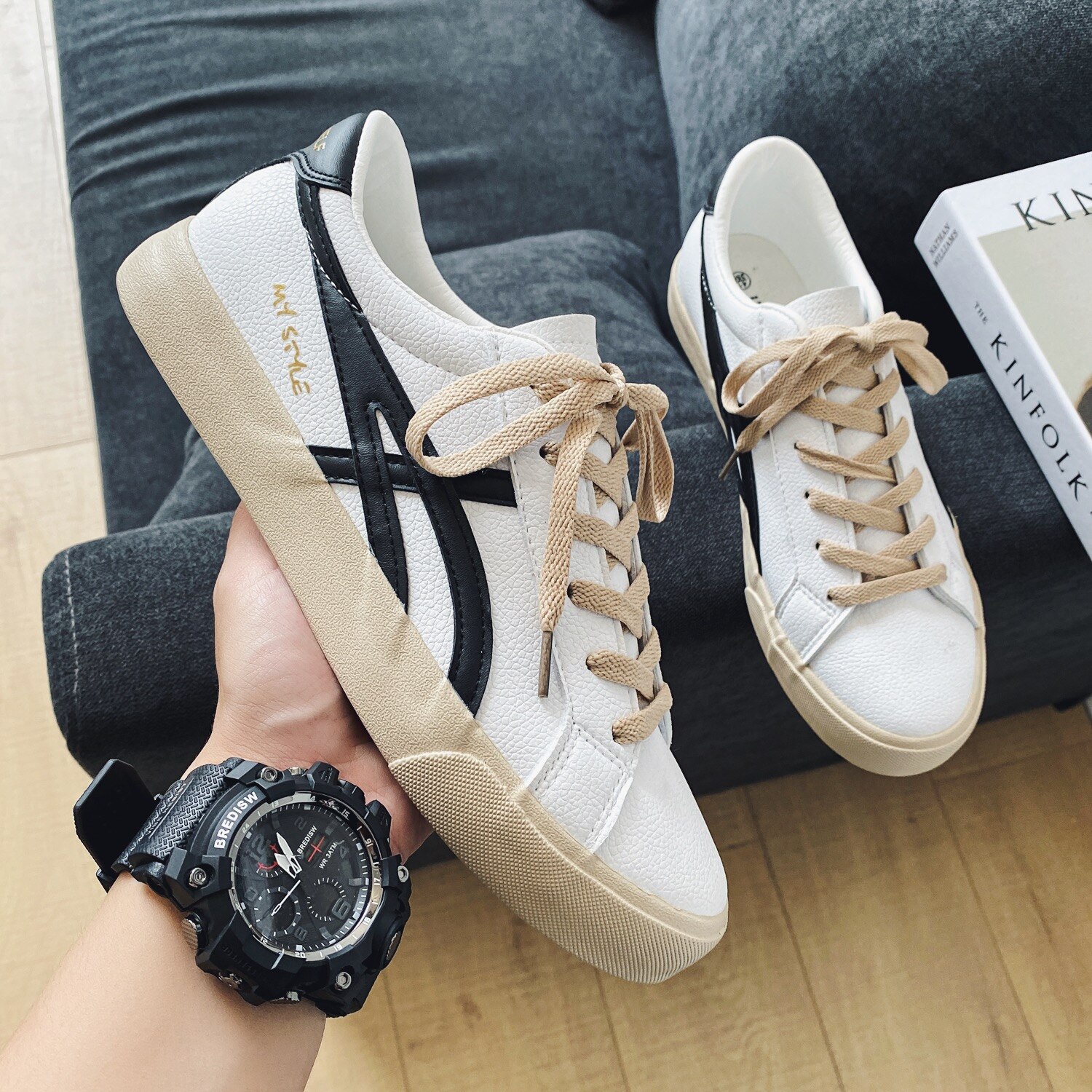 Menn fritidssko herresko lettvektskomfortable pustende walking joggesko casual sneakerslow skoler leiligheter sko