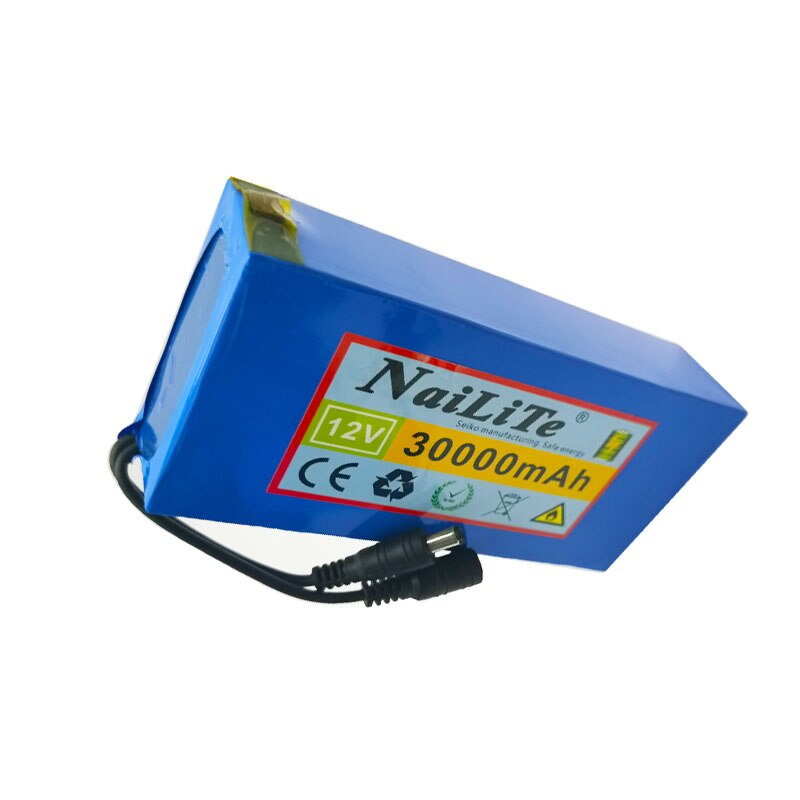 Echtes 100% 12V 30Ah Lithium-ionen akku DC neue tragbare 12,6 V 30000mah batterie mit EU stecker + 12,6 v1a ladegerät