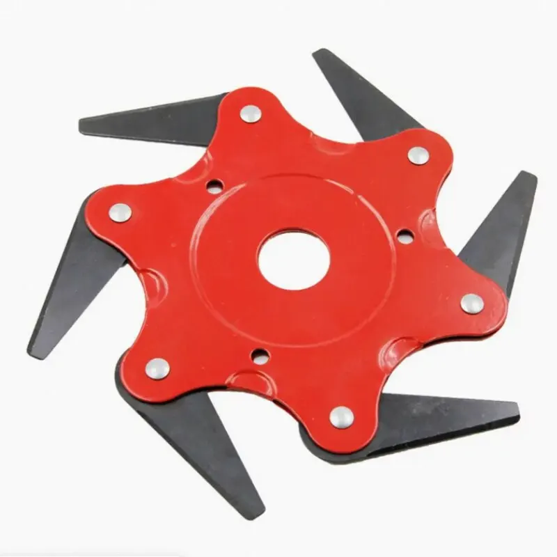 Langlebiger 6-Klingen-Stahl-Mähkopf, verdickter Garten-Freischneider, Jätwerkzeug, Ersatzzubehör, 1 Stück für die effiziente Rasenpflege: Default Title