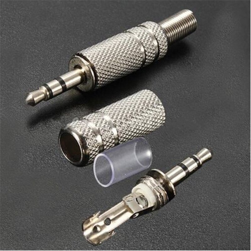 2Pcs Vervanging 3.5Mm 3 Pole Male Repair Hoofdtelefoon Audio Jack Plug Connector Solderen Voor Meest Oortelefoon Jack