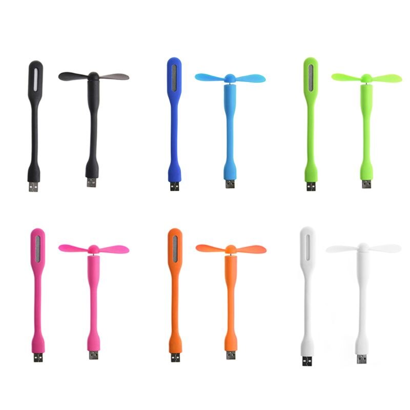 Flexible USB Fan USB LED Light Lamp For MacBook Laptop Notebook PC Power Bank