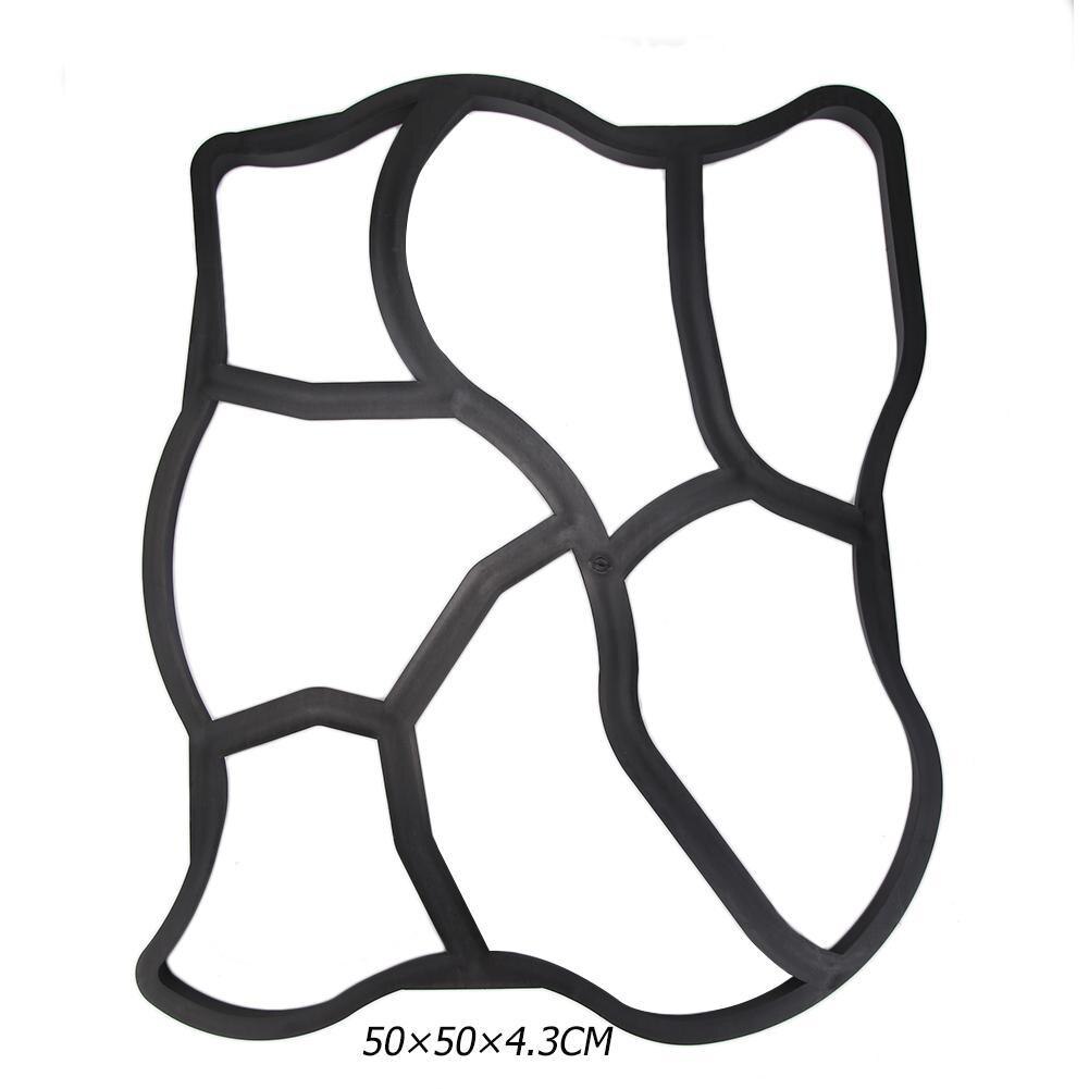 Molde para pavimento de jardín, pavimento de jardín DIY, pavimentación manual, Camino de piedras de ladrillo de cemento, moldes de hormigón, fabricante de caminos, herramientas de jardín reutilizables: F