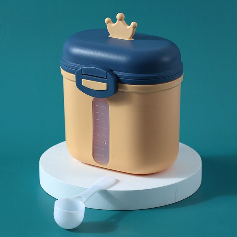 Portable Baby Food Storage Box BPA Free Formula Dispenser Cartoon Infant Milk Powder Box Toddler Snacks Cup Container: Yellow 360ml