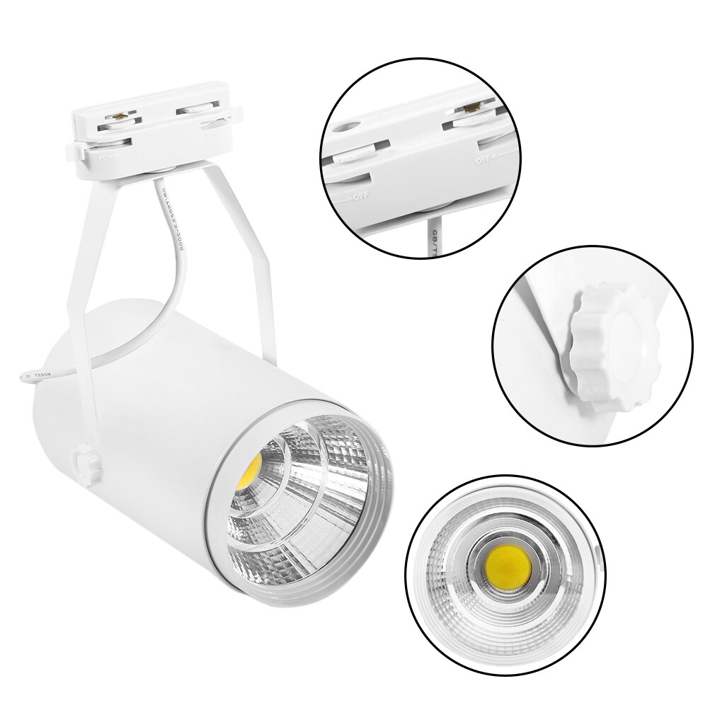 Icoco 3W 5W 7W 10W 12W 15W 20W Ac 85-265V led Track Spot Light Commerciële Verlichting Renovatie Led Plafondlamp Kledingwinkel