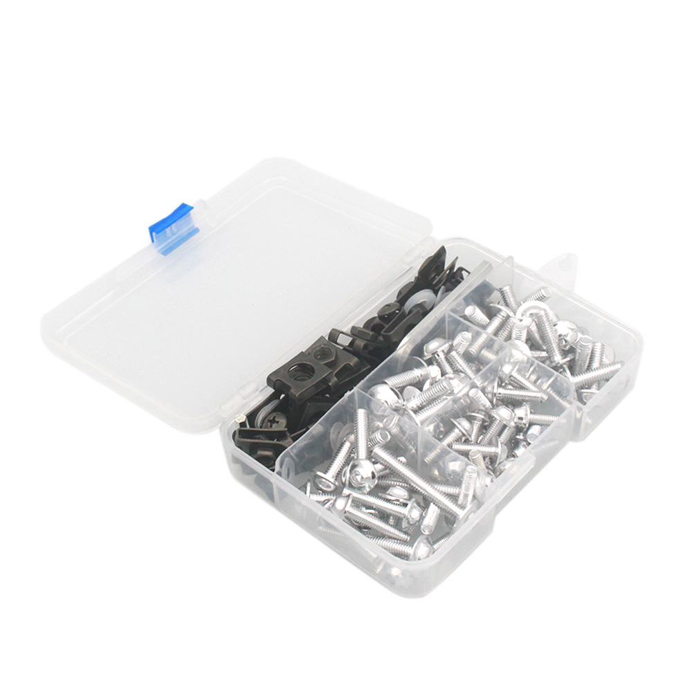 Kit de tornillos de carenado para motocicleta Aprilia Rs 125 Sr 50 Rsv4 Shiver DORSODURO 750 1200 Pegaso 650 RSV MILLE R, tuerca de tornillos para carrocería: Plata