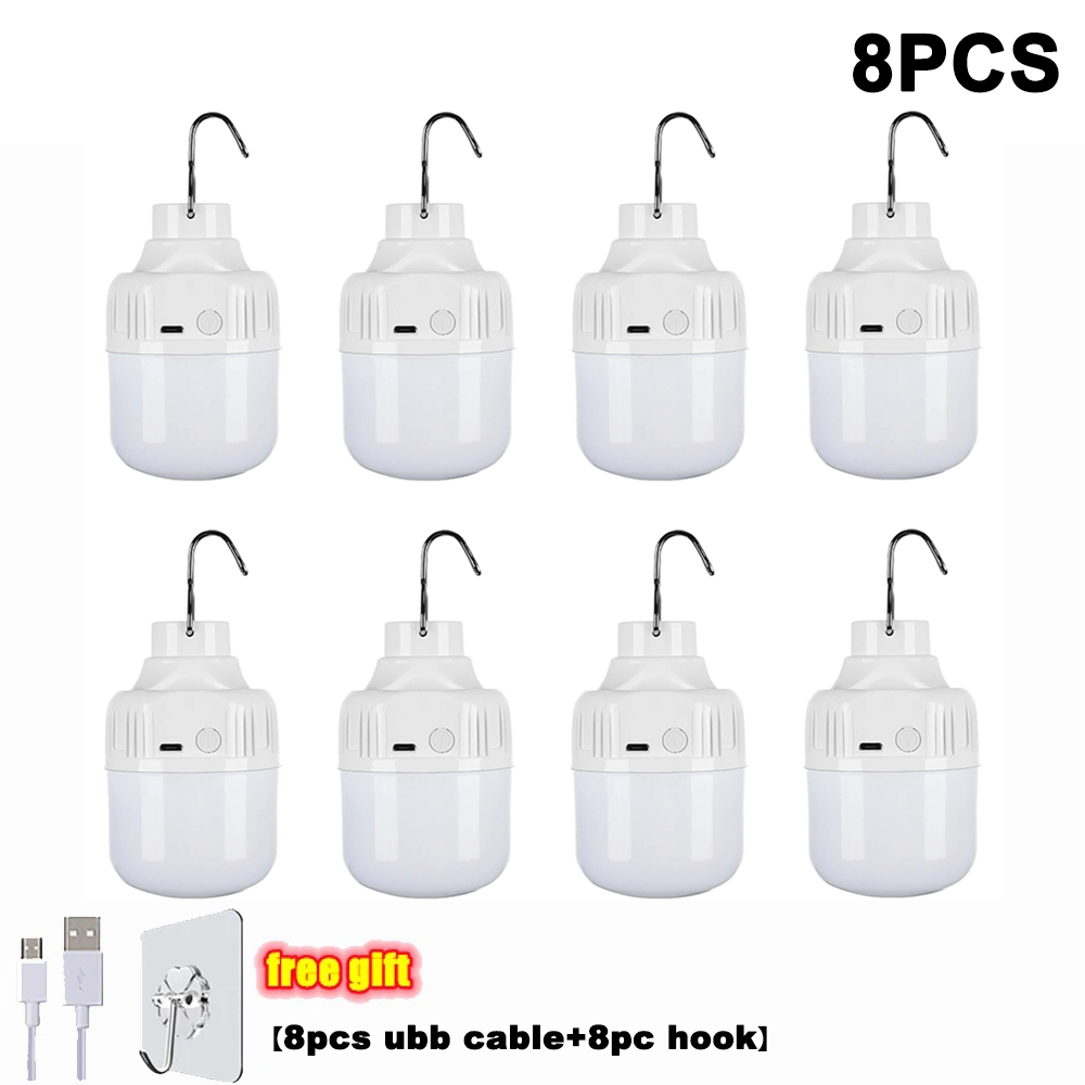 LED-Notbeleuchtung für Höhle Innenbereich, Haken, für Höhle Außenbereich, USB wiederaufladbar, multifunktional, tragbar, Laternen, Notfalllampe, Grill, Camping, Nachtlampe: RGB / Braun