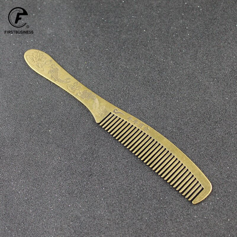 Teacher's day Hair Care Healthy copper comb carp Comb Anti static Hair Care metal Combs Natural Curved Hair Styling Tool