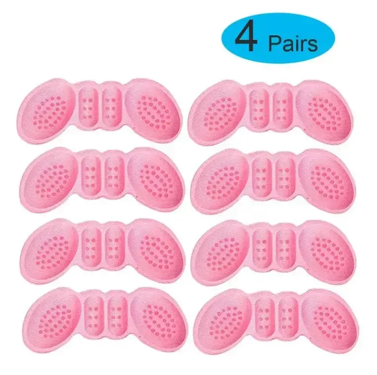 1/4 pares de almohadillas de inserciones de tacón alto, plantillas adhesivas antidesgaste de tamaño ajustable, pegatina protectora, alivio del dolor, cojín para zapatos para el cuidado de los pies: Negro