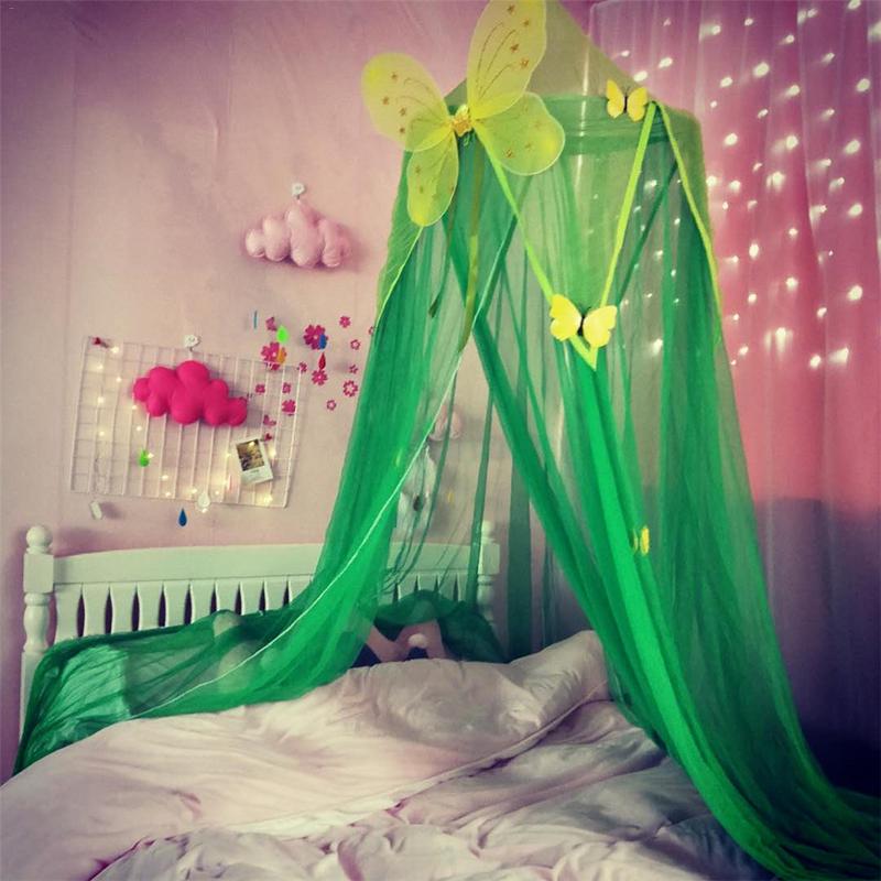 Children's Dome Mosquito Net Pink Bed Yarn European Hanging Princess Wind Bed Decorative Curtain Summer Baby Mosquito Supplies: E