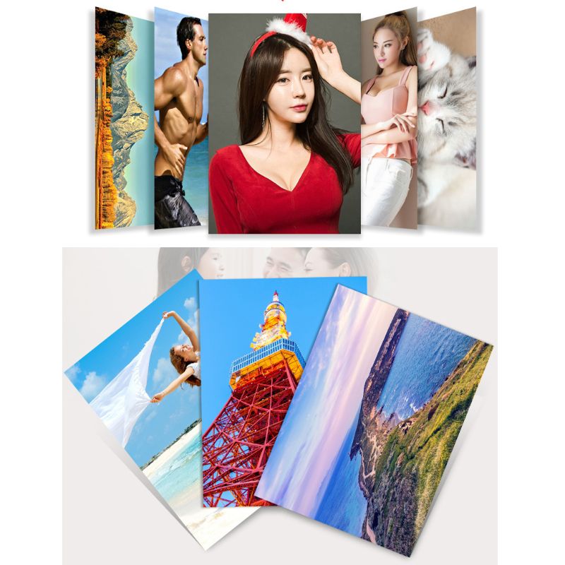 100 Sheets Photographic Paper Glossy Printing Paper 230g 4R 4x6 Photo Paper For Inkjet Printer Paper Supplies Color Printing