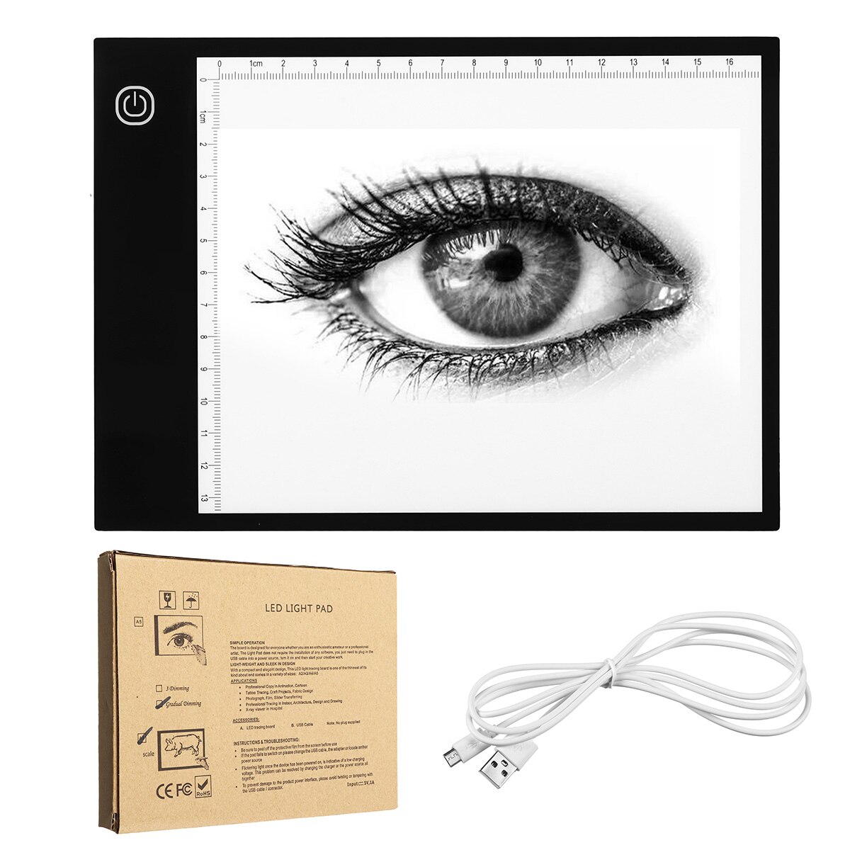 Digital Tablet A5 LED Light Box Tracing Art Board Craft Drawing Copy Pad Table Stencil Display Electronics Writing Tablet 2 type