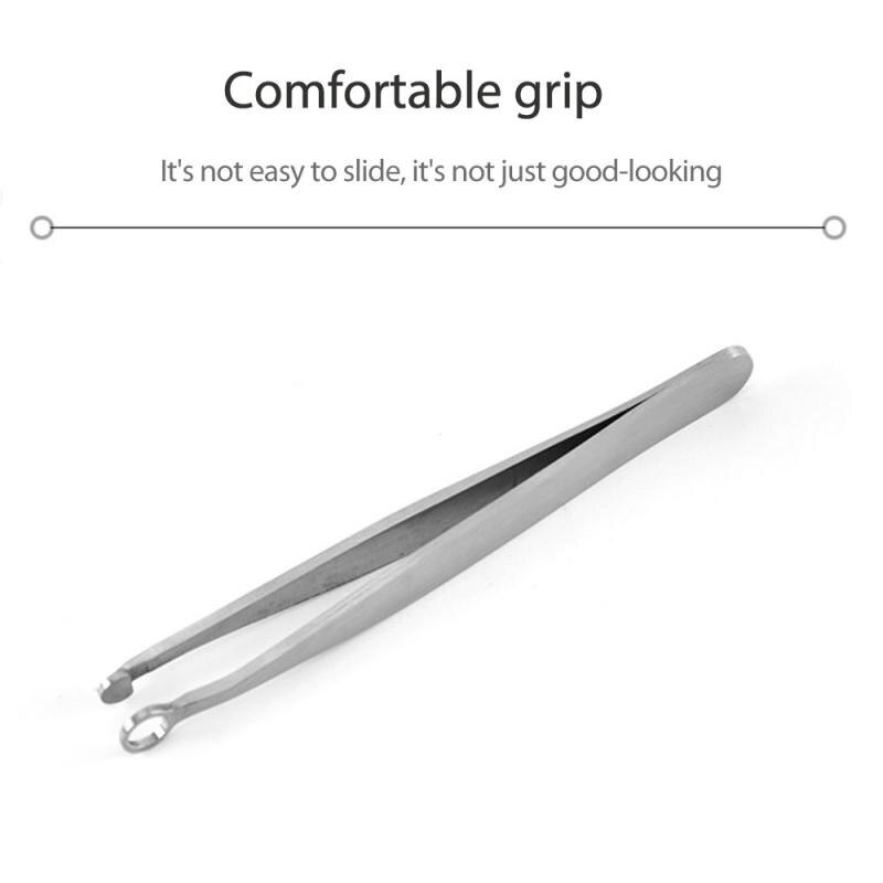 Stainless Steel Tweezer Eyebrow Face Nose Hair Clip Remover Tool Banana Clip Makeup Tool Multifunctional Clip: Default Title