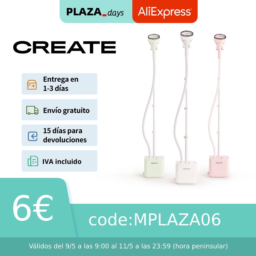 CREATE - IRON UP STAND - Plancha de vapor vertical con base