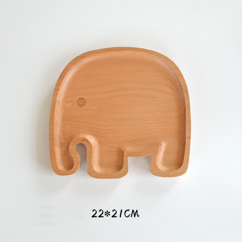 Dessin animé mignon animaux plaque en bois cuisine créative enfants aiment les plats en bois