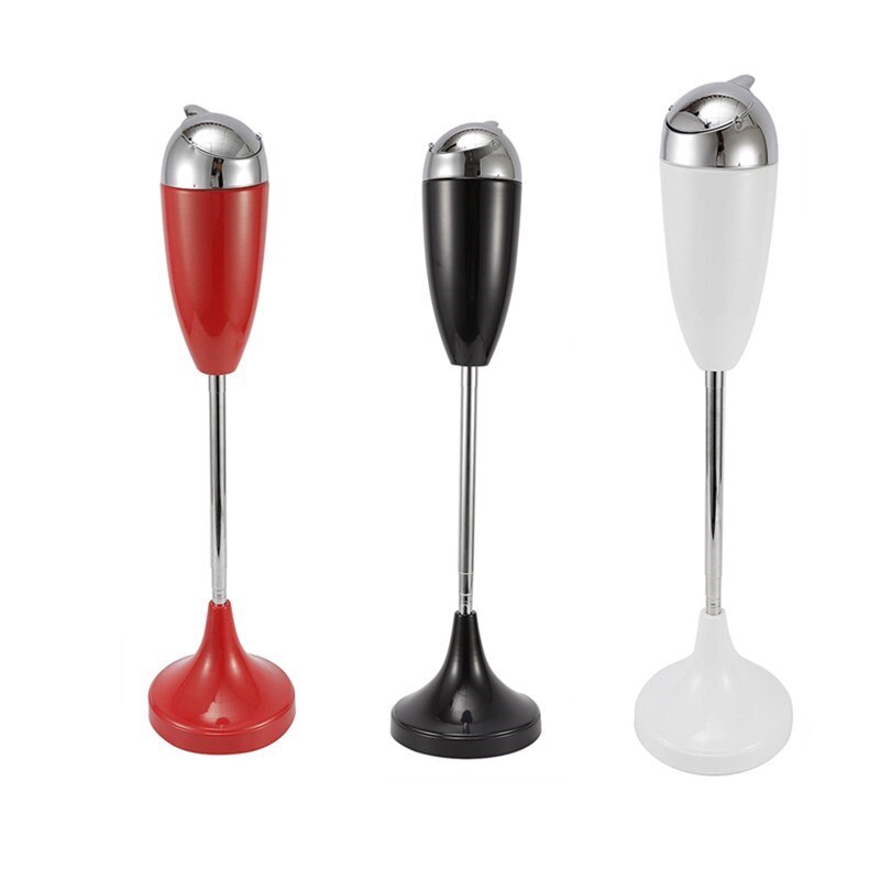 Adjustable Floor Standing Ashtray with Lid for Home Office Stainless Steel Weatherproof Anti-rust Ashtray Smoking Accessories
