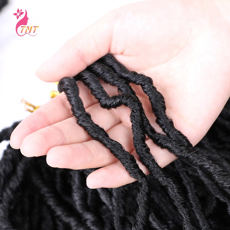 Nu Locs Crochet Hair Extension Synthetic Braiding Hair For Black Women Soft Faux Locs Crochet Braids 24" 20Strands/Pack