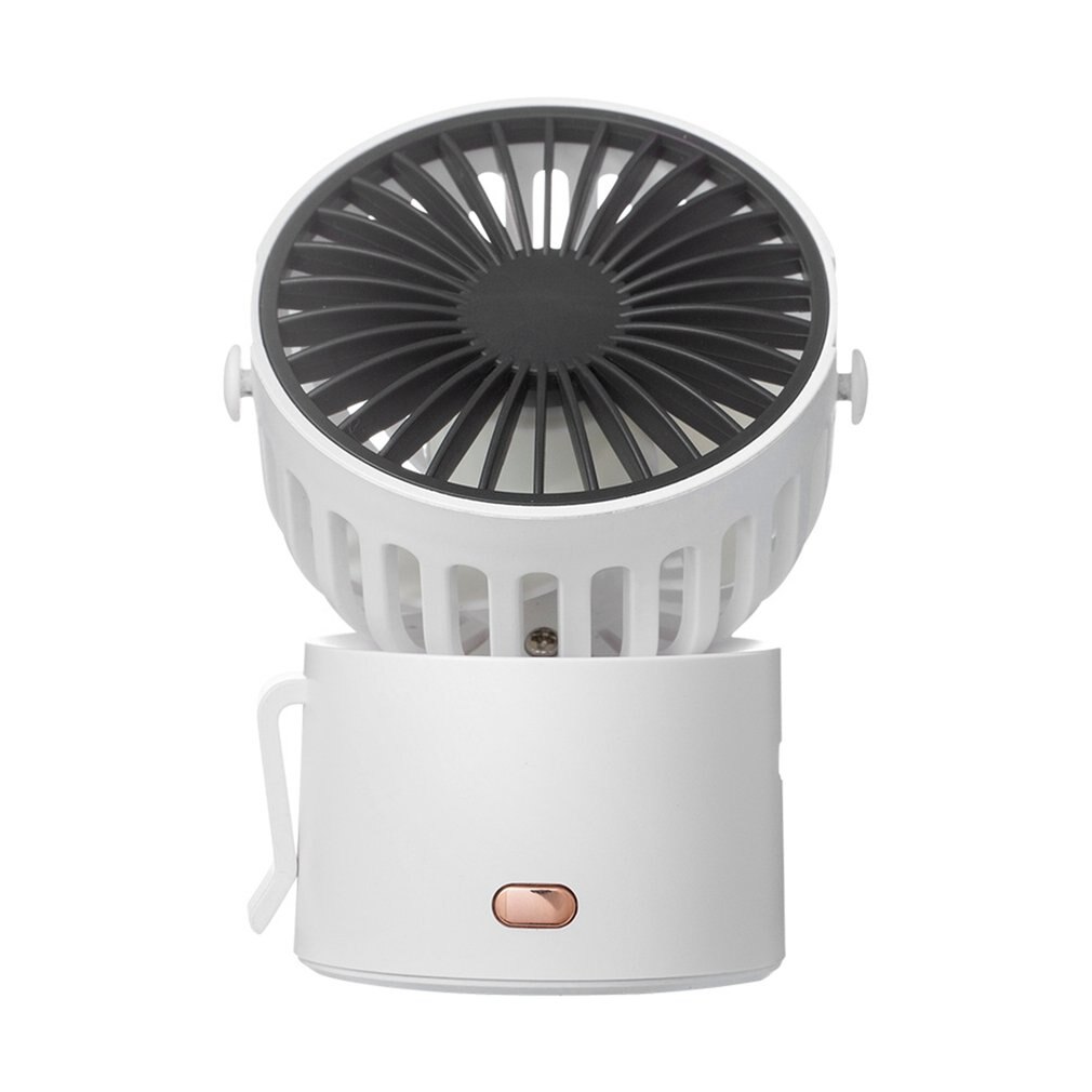 Usb Desk Fan Hanging Neck Three Gear Wind Speed With Strong Wind Quiet Operation 45° Rotation Mini Fan For Office Bedroom: white