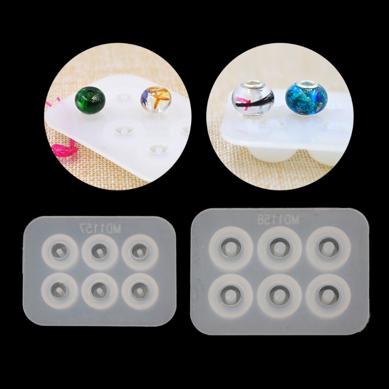 Big Hole Bead Silicone Mold Fit For Add-a-Bead Bracelet DIY Resin Jewelry Making