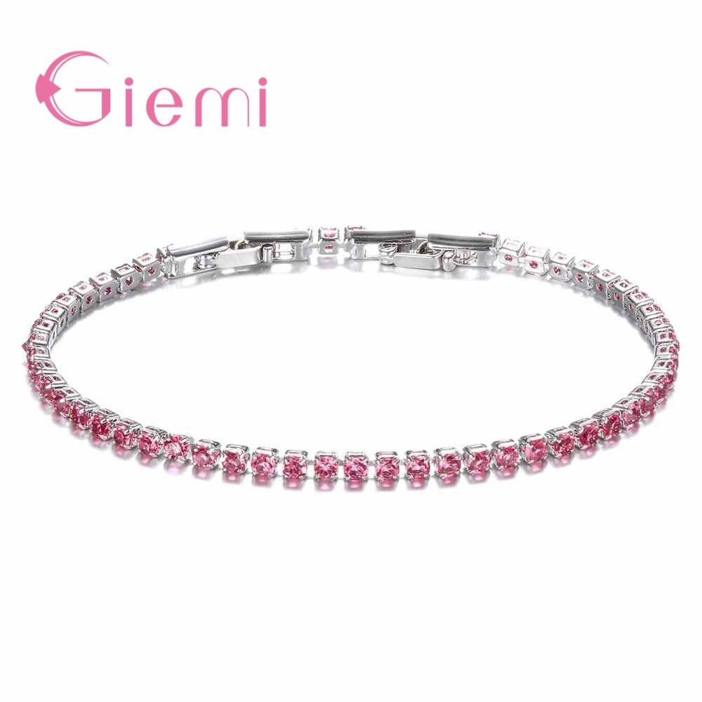 Top Newest Simple Stylish Ladies Women Bracelets 925 Sterling Silver Full Pave Micro CZ Austrian Crystal Bangles: 10