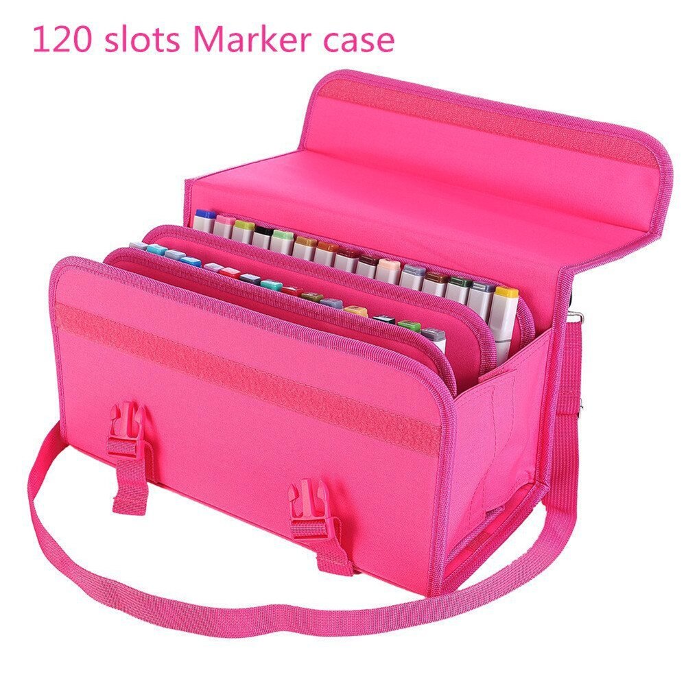120 Holes Marker Pencil Case School Big Art Marker... Grandado