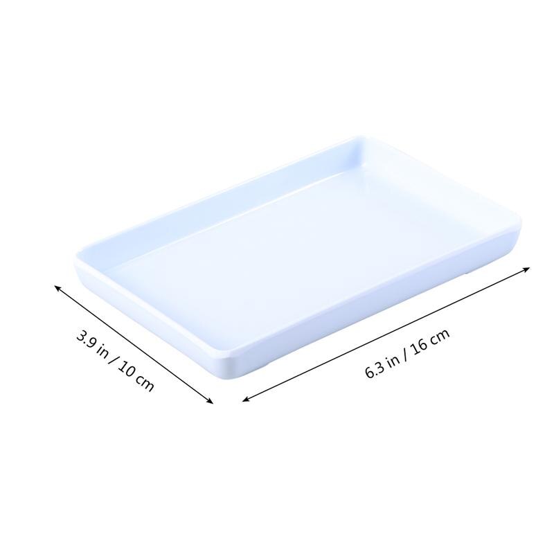 1 pc Trinket Tray Plastic Decorative White Storage Organizer Holder Plate Jewelry Dish for Bracelets Earrings Rings