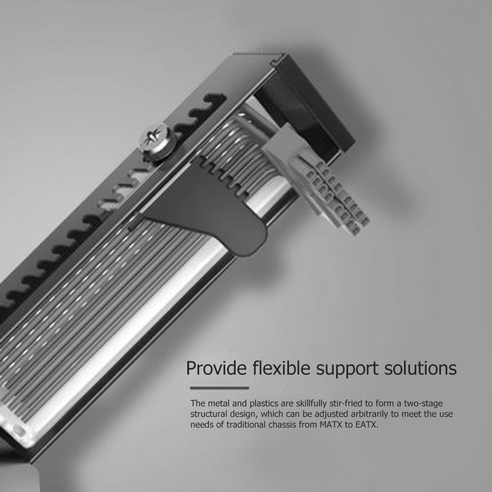 GH-01A-RGB 5V 3PIN ARGB Graphics Card Jack Bracket Desktop Video Card Companion Holder Height Adjustable for MATX EATX Chassis