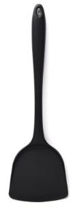 1PC Kitchen Utensil Turners Spatula Heat Resistant Integrate Handle Silicone Spoon Scraper Pan Spatula Cake Kitchen Cook OK 1198: Black