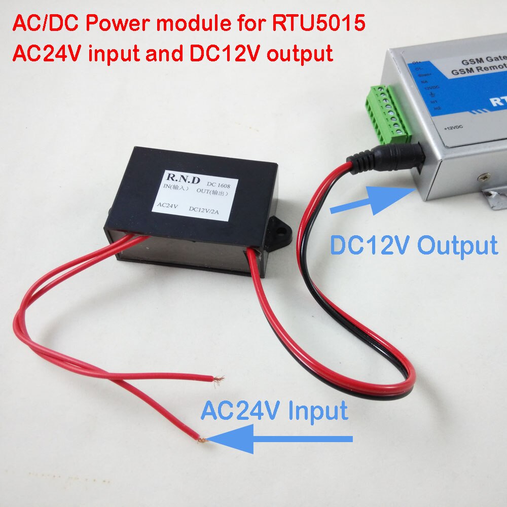 post Power module AC/DC18-40V input en DC12V uitgang voor RTU5015 en RTU5024 GSM Gate Opener