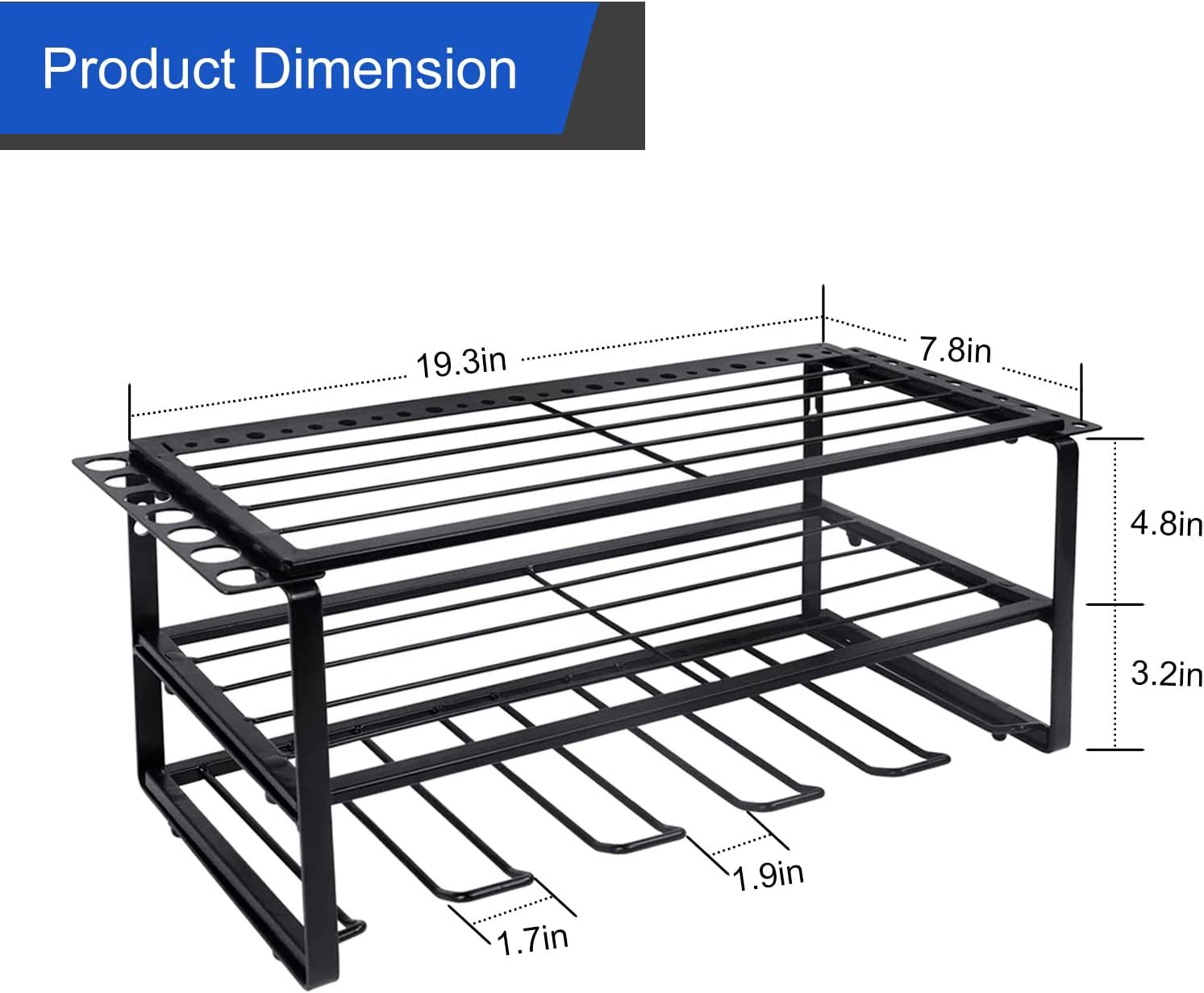 Elektrisch Gereedschapsrek Elektrische Boorhouder Wandmontage Organizer Sleutel Werkplaats Schroevendraaier Opbergplank Accessoires: Black