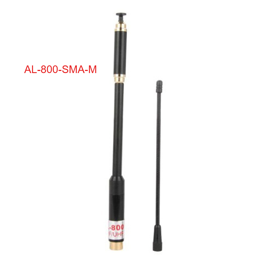 AL-800 Antenna High Gain Super Telescopic 144/430MHz SMA-F SMA-M BNC for HYT BAOFENG UV-5R UV-82 etc: SMA-M