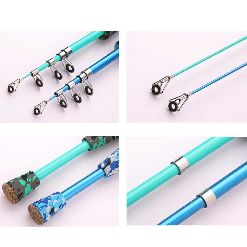 1.3m 1.5m 1.8m Carbon Fiber fishing rod Super short pocket Portable Spinning pole telescopic fishing rod fishing pole