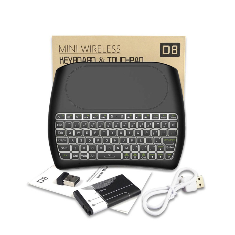 Minitoetsenbord met touchpad 79-toetsen 2.4G Draadloos Kleurrijke achtergrondverlichting Oplaadbaar toetsenbord Computer PC Laptop Draagbaar toetsenbord