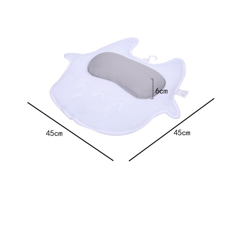Comfortable Bath Pillow Soft SPA Headrest Bathtub Pillow with Backrest Suction Cup Neck Cushion Bathroom Accessories