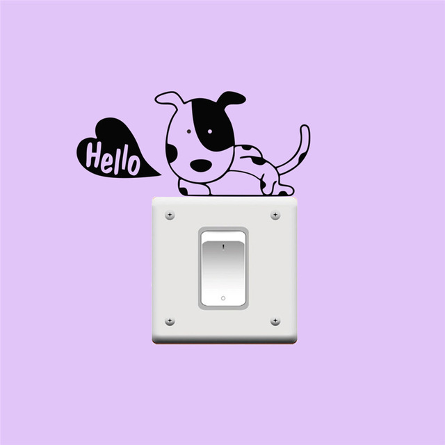 Hund boligindretning vinyl wallstickers stick mønster vægmaleri kunst kunst indretning tapet
