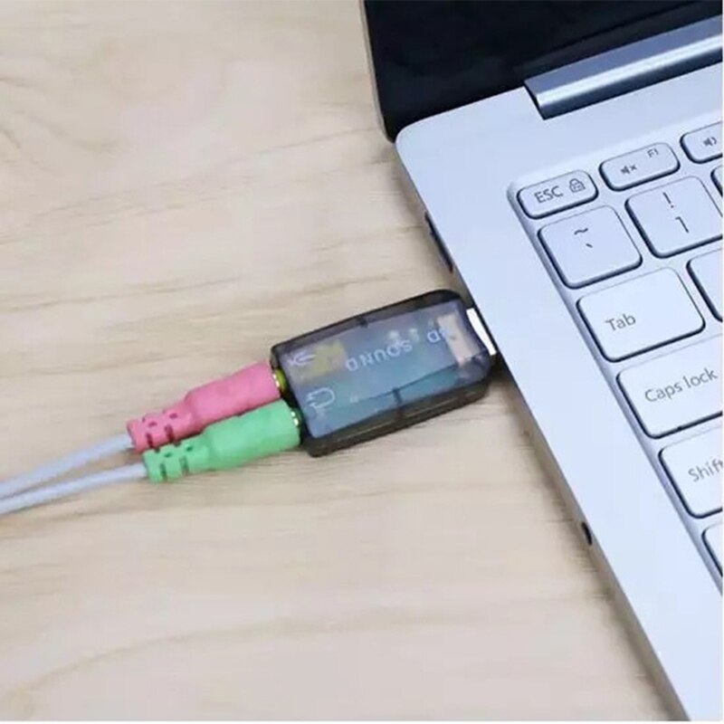 Mini External Usb To 3.5mm Mic Headphone Jack Stereo Headset 3d Sound Card Audio Adapter Speaker Interface For Laptop
