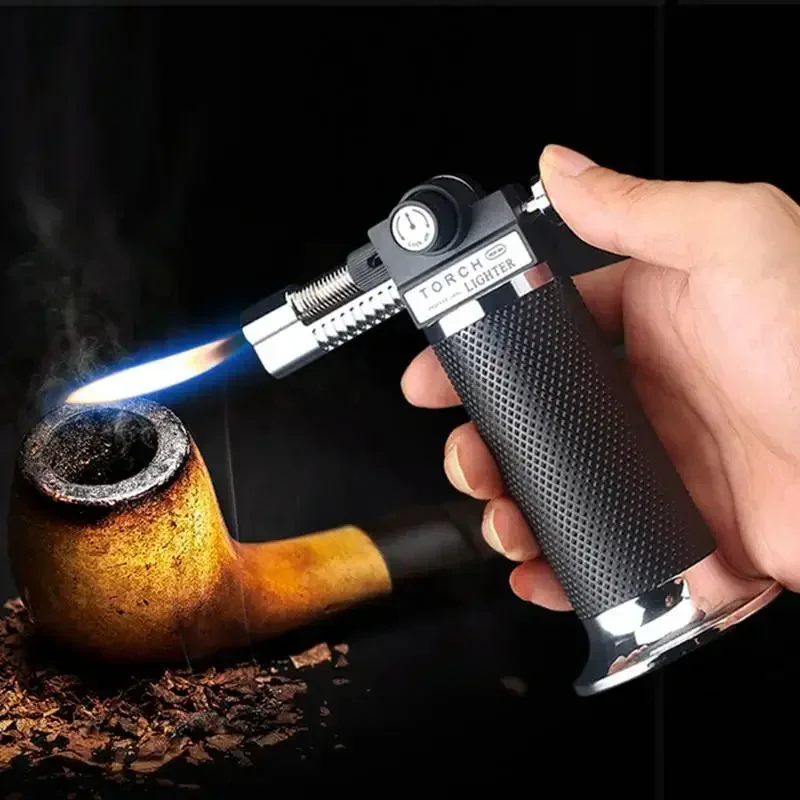 Gasfeuerzeug, winddicht, Grill, Küche, Kochen, hohe Kapazität, Taschenlampe, Turbinenfeuerzeug, Spritzpistole, Schmuck, Metall, Schweißen, für Männer