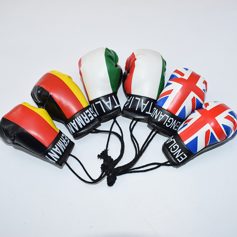 Albanien Schlüsselanhänger Boxhandschuhe Schlüsselanhänger Männer Anhänger Boxspiel Flagge Handschuhe Mini Auto Tasche Anhänger Sport Schmuck Zubehör