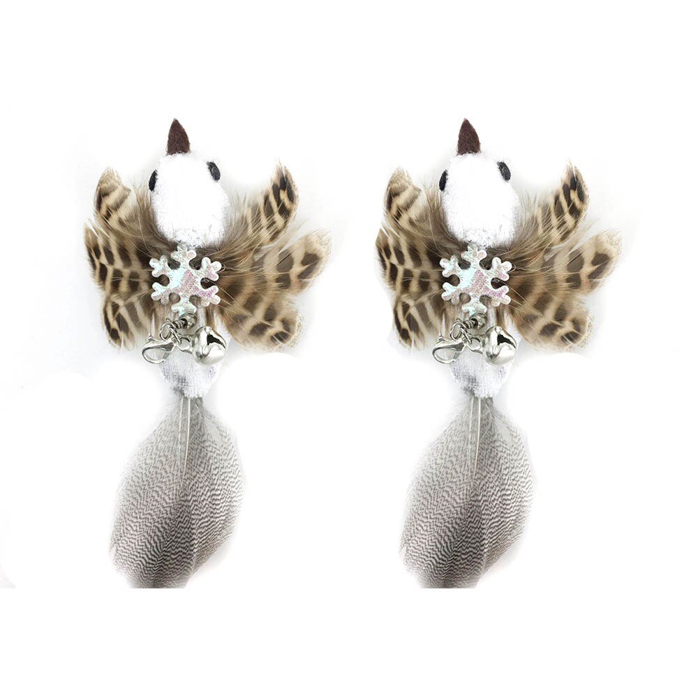 Simulatie Vogel Kat Speelgoed Interactieve Grappige Veer Vogel Met Bell Sucker Kat Stok Speelgoed Katje Spelen Teaser Wand Speelgoed Voor katten: A-2bird