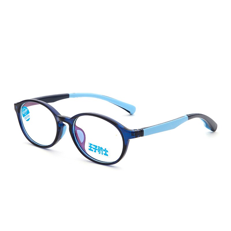 Gafas ovaladas de luz azul para niños, lentes con montura óptica, bloqueo transparente, antirreflectante, para ordenador, de 8 a 12 años,: C3