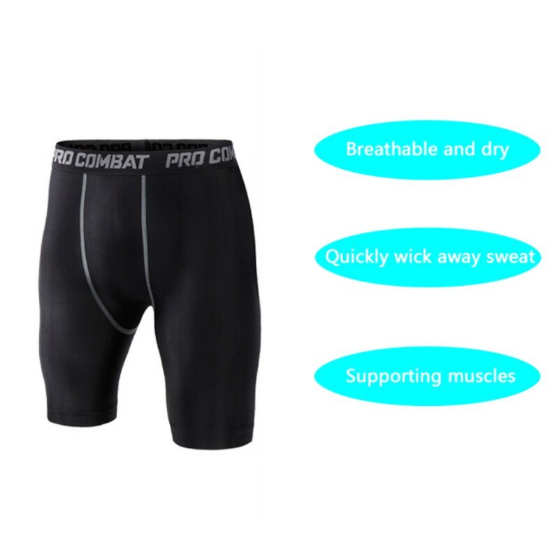 Pantalones cortos de baloncesto y mallas de Fitness para hombre, pantalones cortos ajustados de secado rápido para ciclismo, ropa interior de entrenamiento