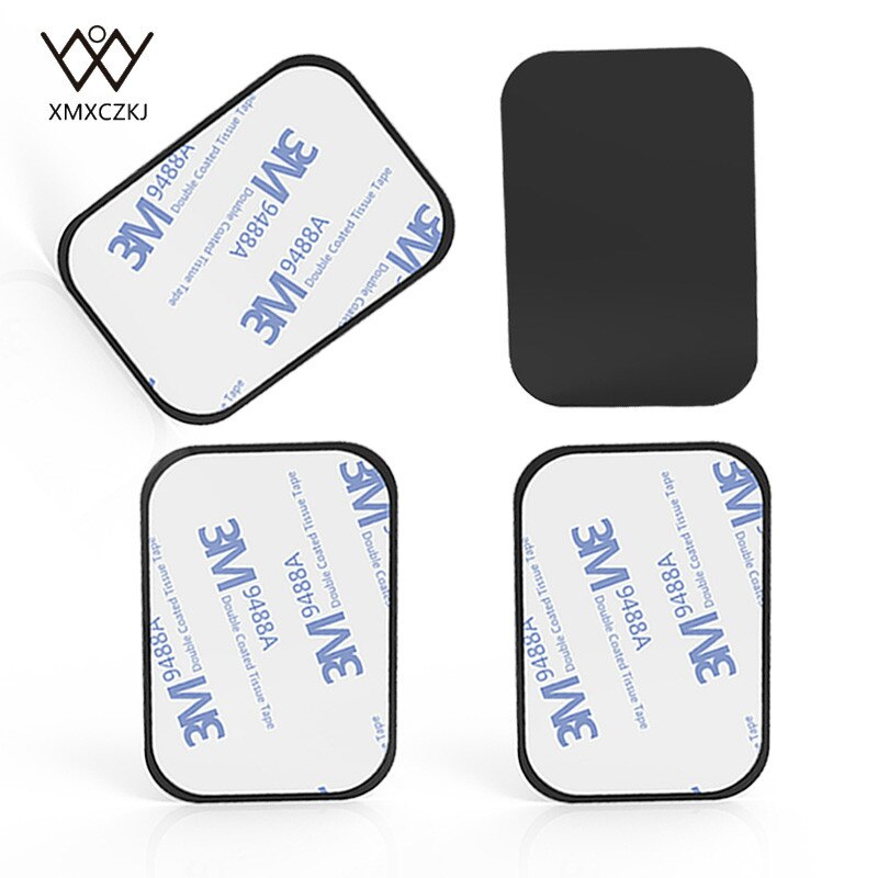 Metal Plate Universal Mount Metal Plate Kit with Adhesive for Magnetic Car Mount Cell Phone Holder Magnet Mobile Stand: 4 rectangle