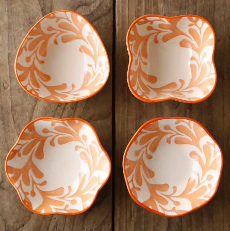 4 piezas de vajilla de cerámica esmaltada para encurtidos caseros, condimentos, platos pequeños para utensilios de cocina: 17