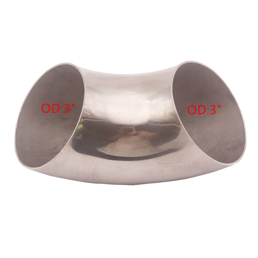 3" Exhaust Pipe Elbow Ultra Tight Radius Mandrel Bend 90 Degree Stainless Steel 0.84D Exhaust Tube