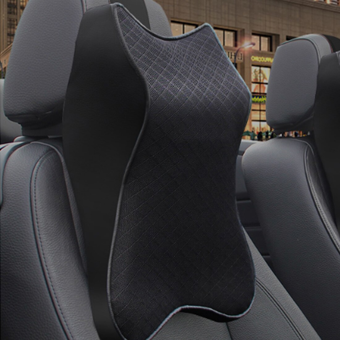 Verkoop Soft Car Seat Kussen Lederen Auto Levert Nekkussen Hoofdsteun Veiligheid Hoofdsteun Auto Kussen Interieur Accessoires: 1